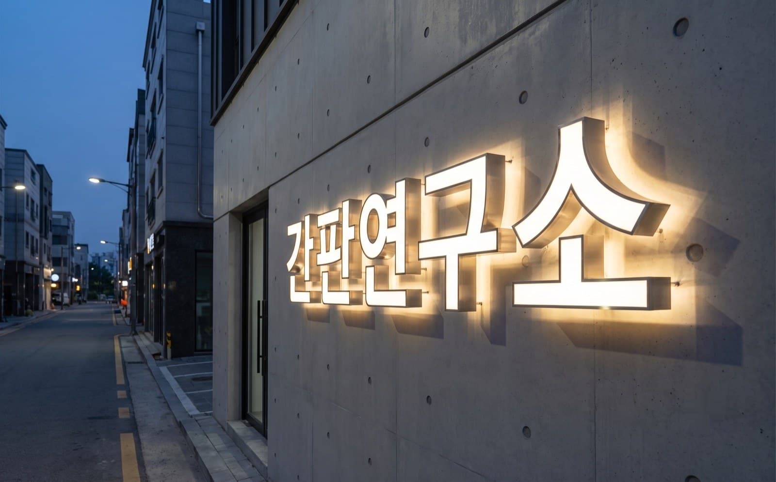 LED채널간판 형태를 보여주는 예시 그림