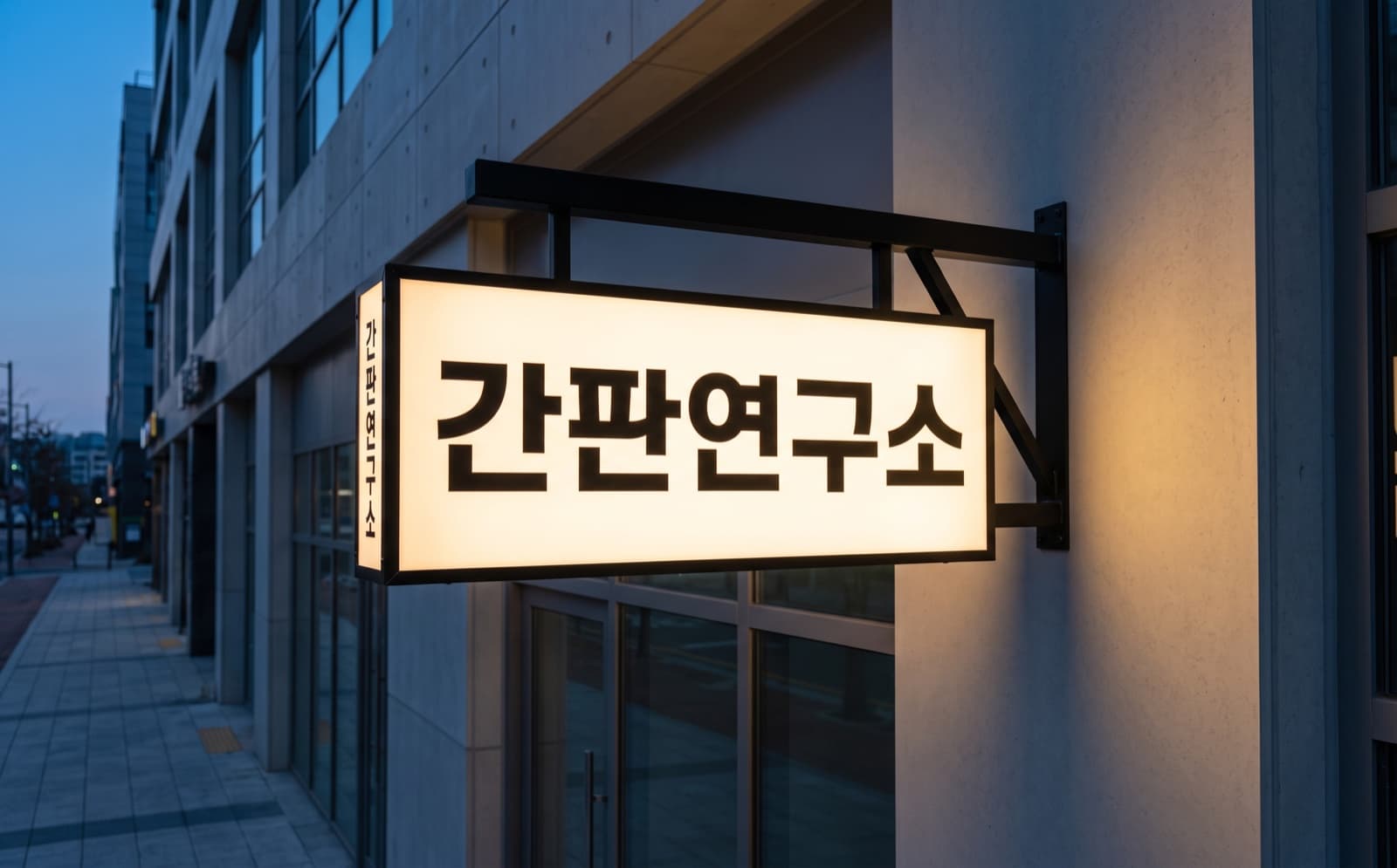 돌출간판 형태를 보여주는 예시 그림